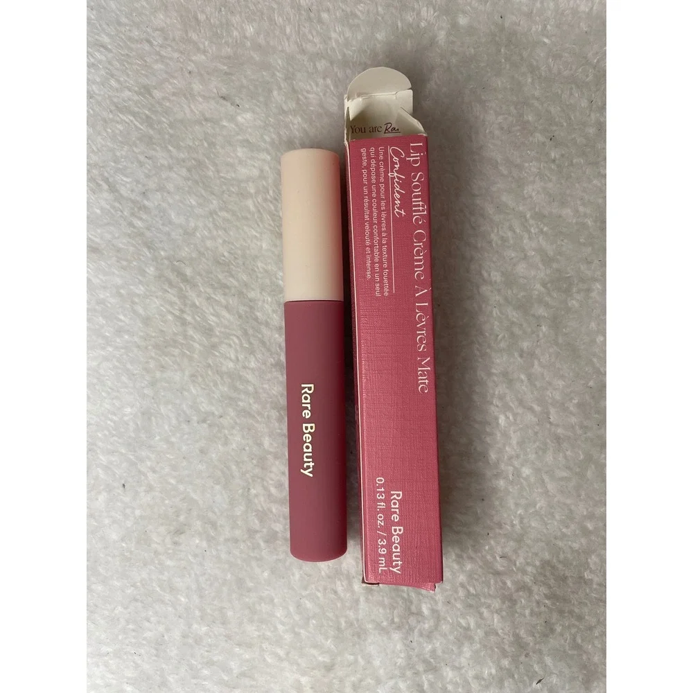 Rare Beauty Lip Souffle Matte Lip Cream Confident Rose Pink 0.13oz 3.9ml
